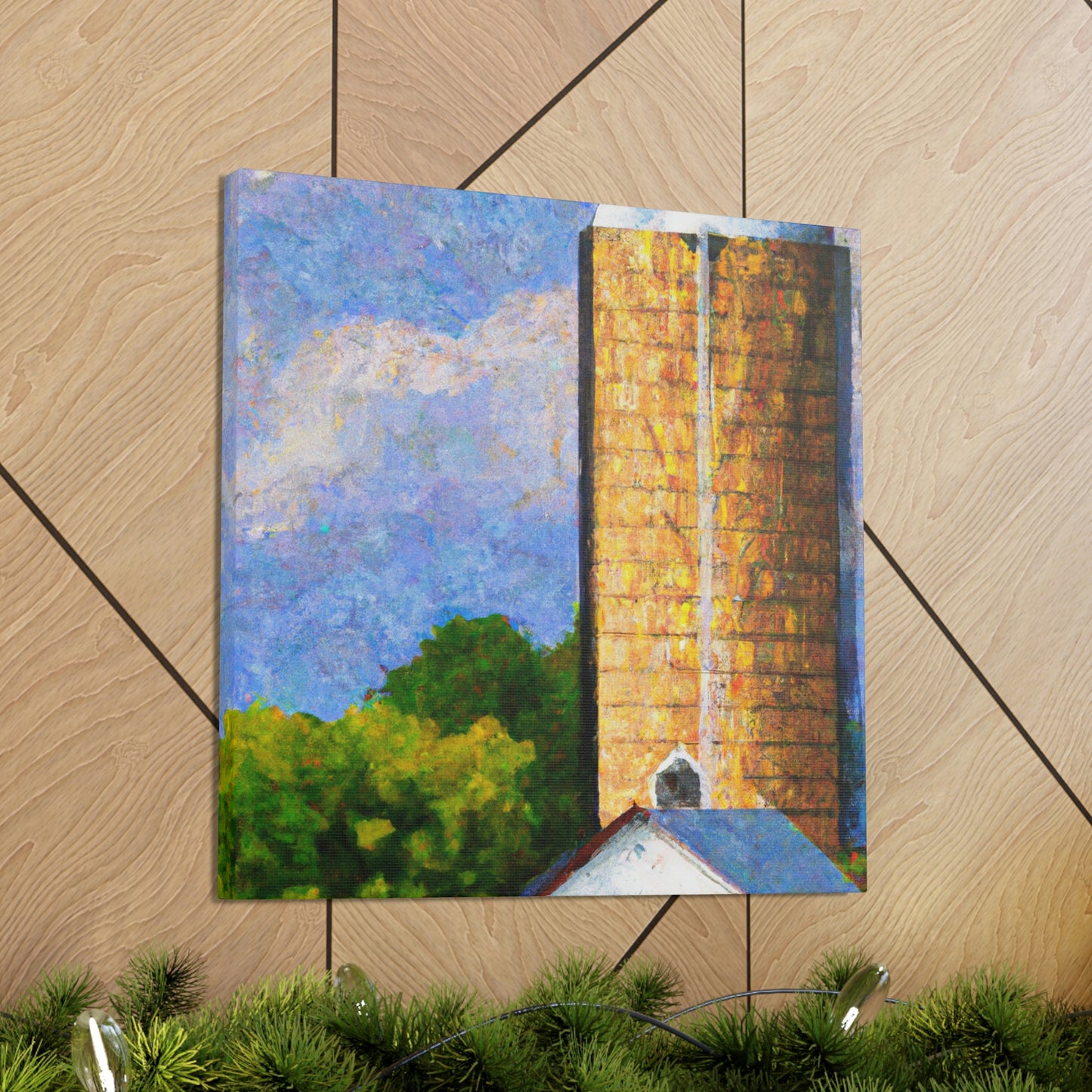 Silo in Pointillism - Canvas