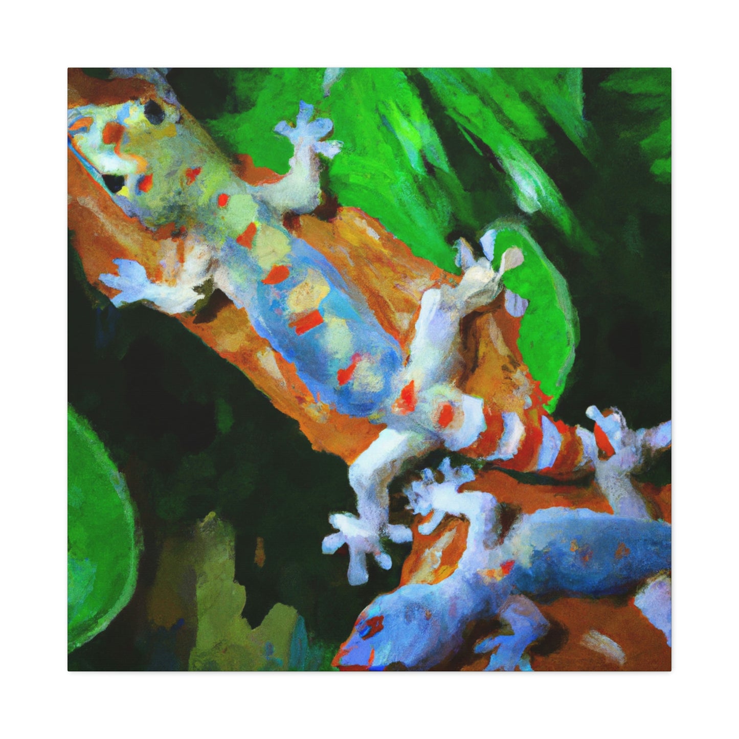 Geckos in Impressionism - Canvas