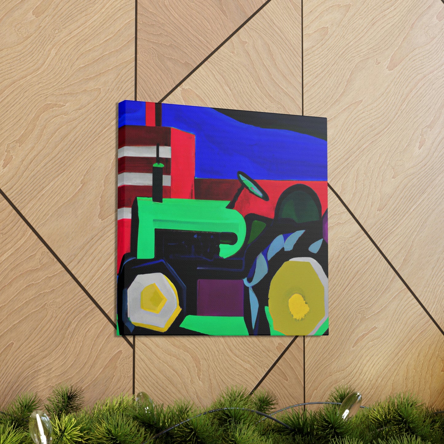 "Tractor Reimagined Deco" - Canvas