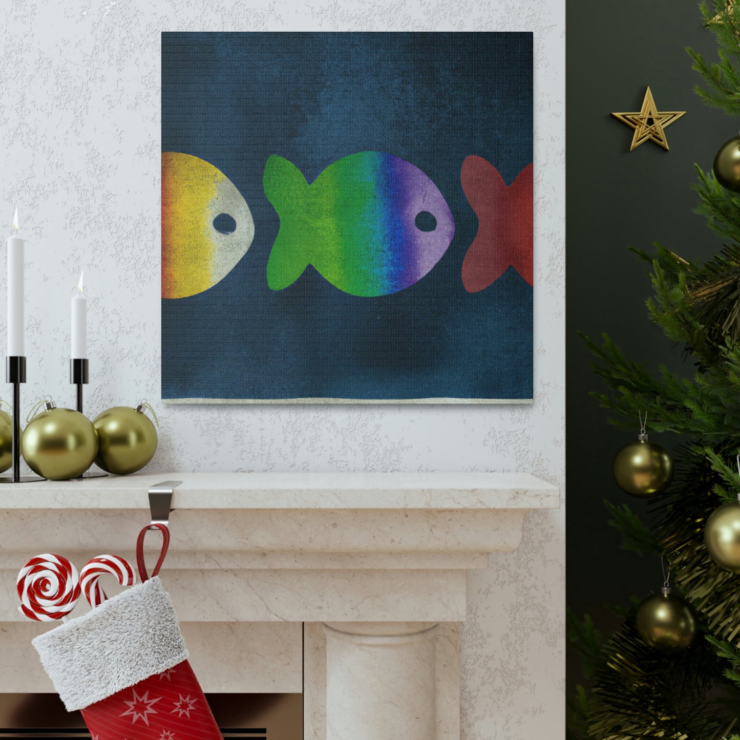 Rainbow Fish Dreaming - Canvas