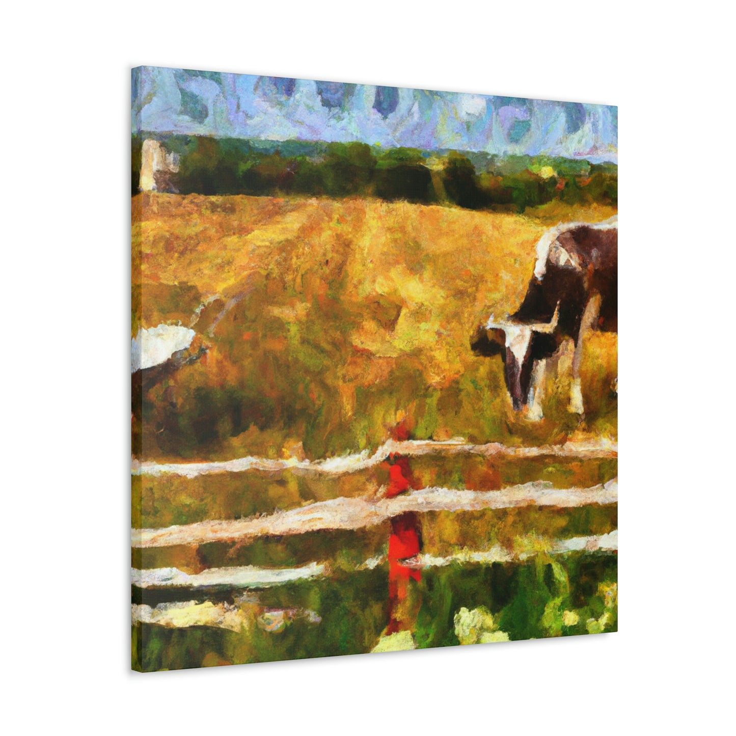 Cow On Pastureland - Canvas