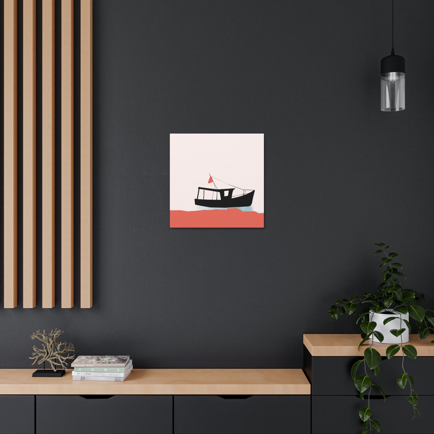 Fishing Boat Minimalism - Canvas