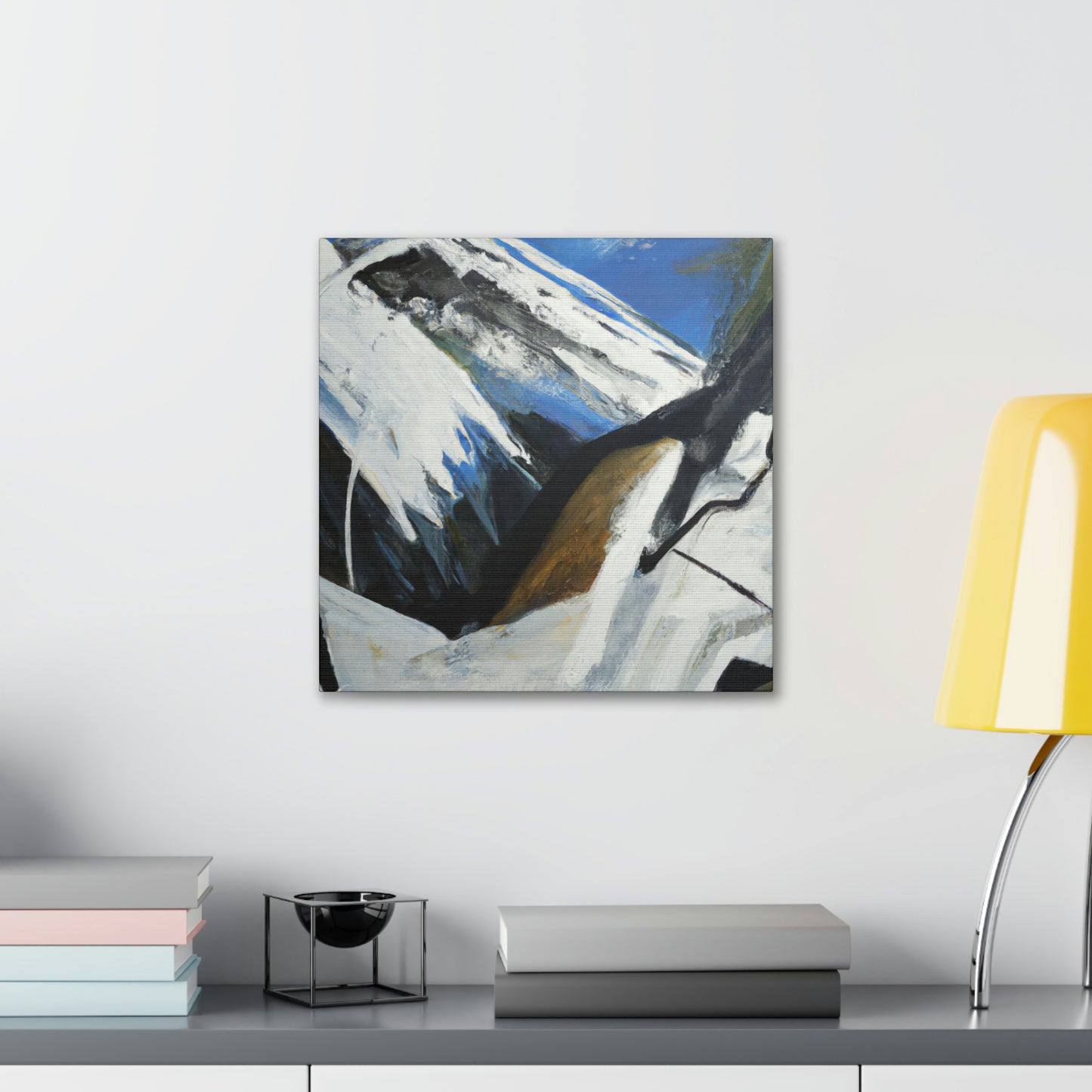 "Snowy Mountain Expressionism" - Canvas