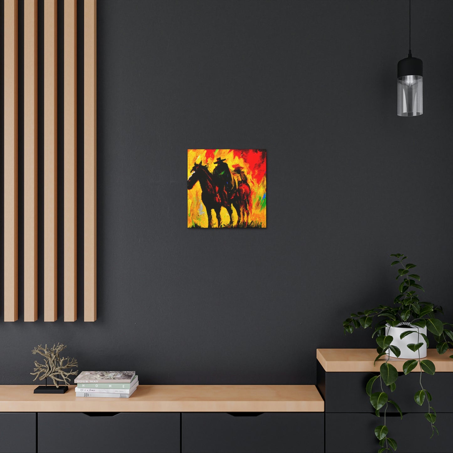 Cowboy and Steed. - Canvas