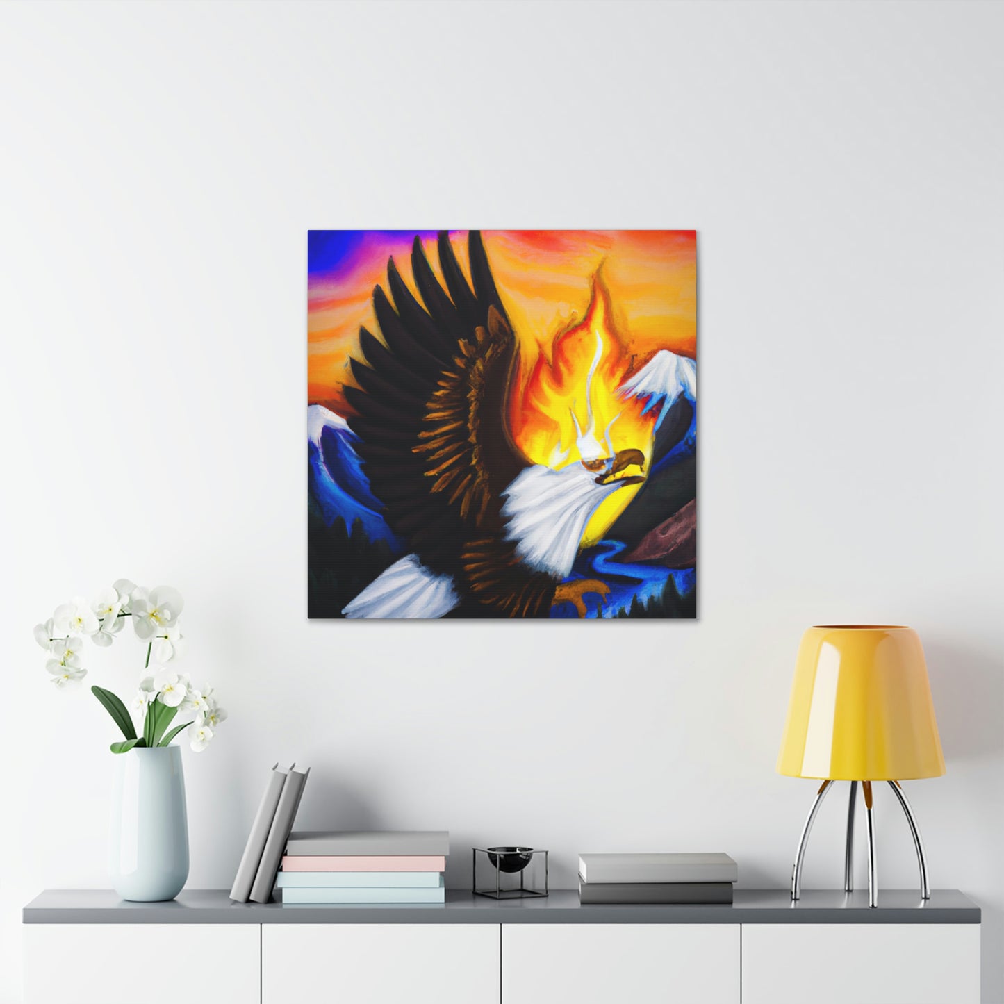 Bald Eagle Soaring High - Canvas