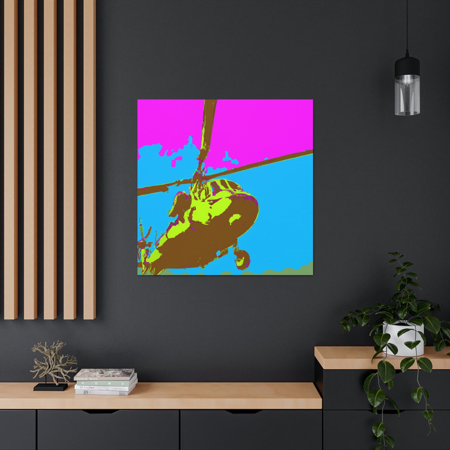 Helicopter Pop Artful - Canvas