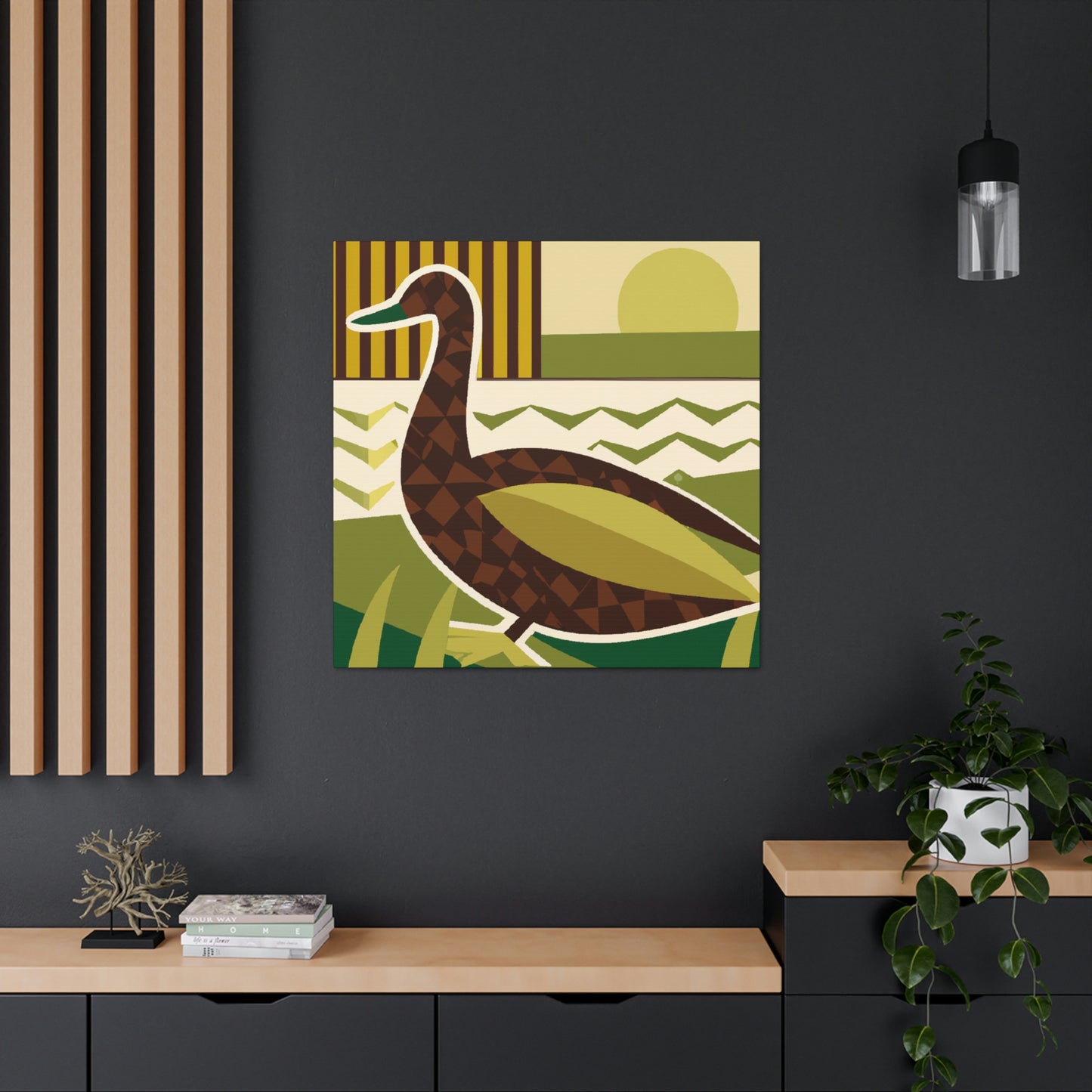 "A Quacking Art Deco" - Canvas