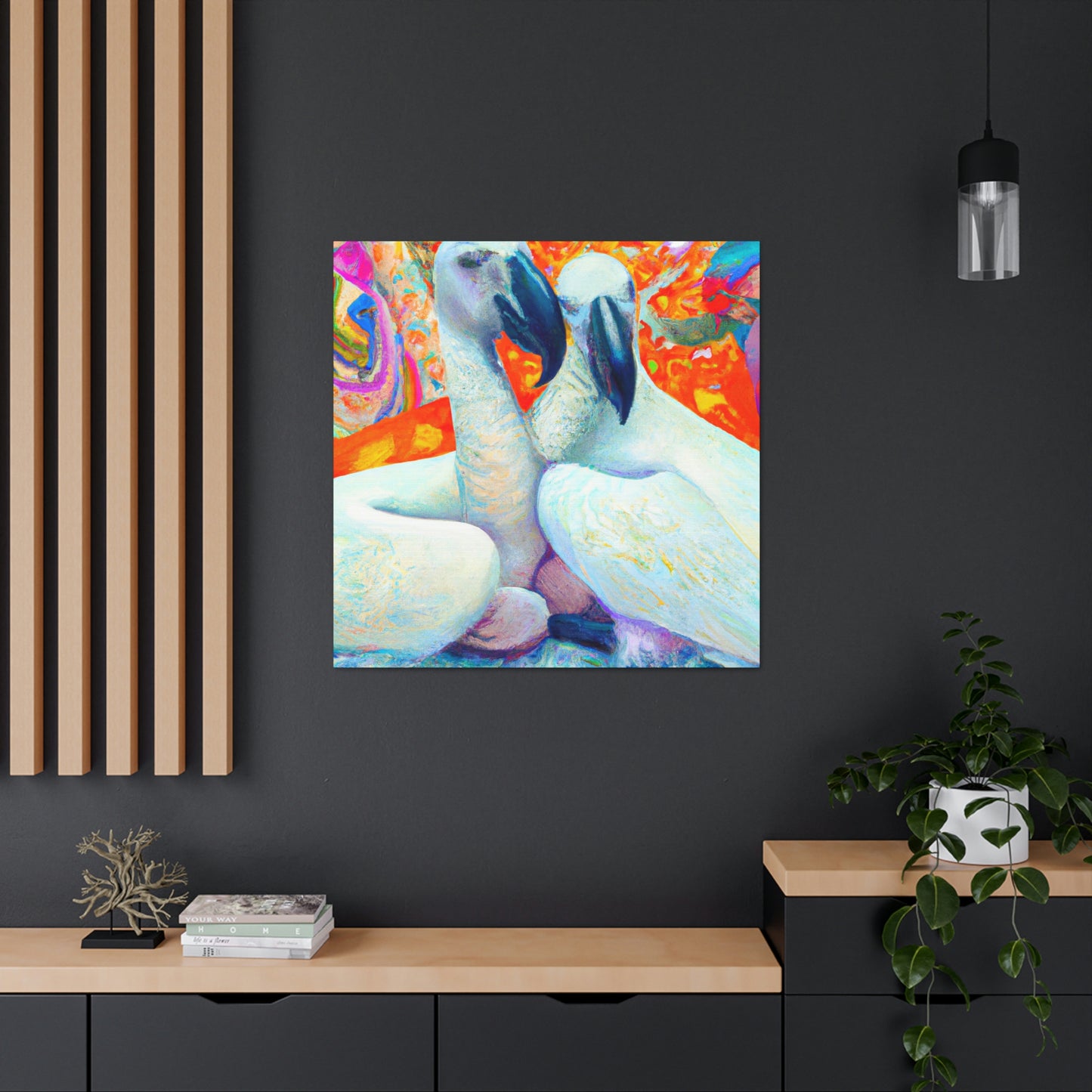 "African Greys Impressionism" - Canvas