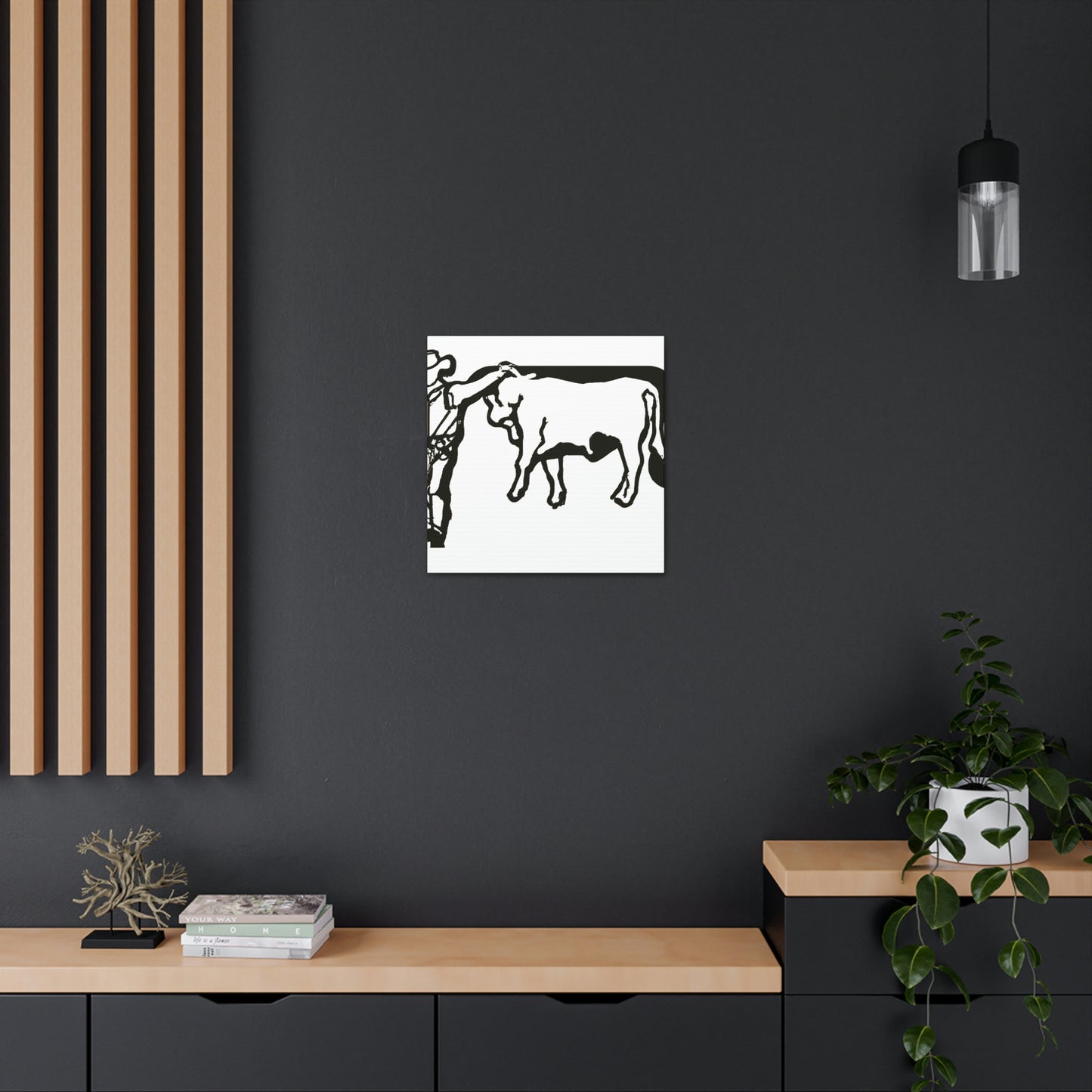 Branding Cattle Abstract - Canvas