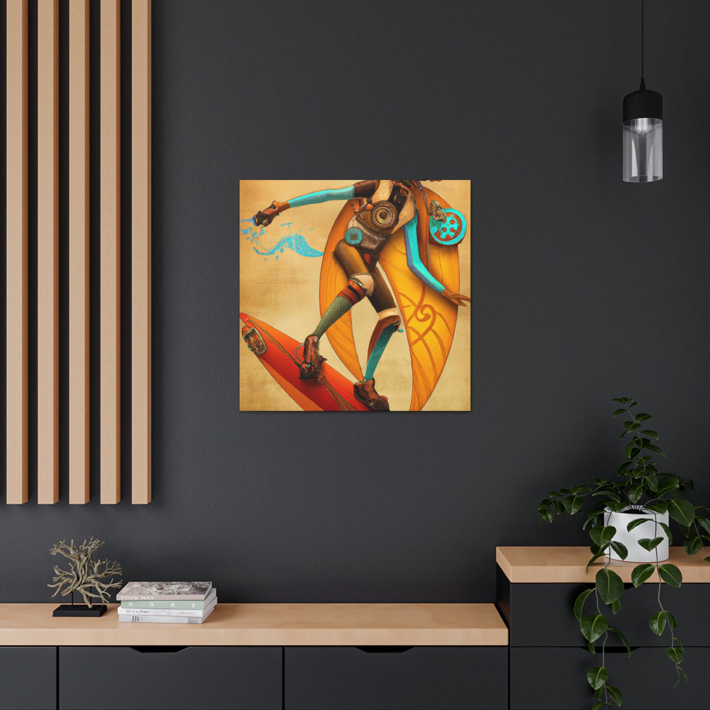 Steampunk Surfing Vista - Canvas