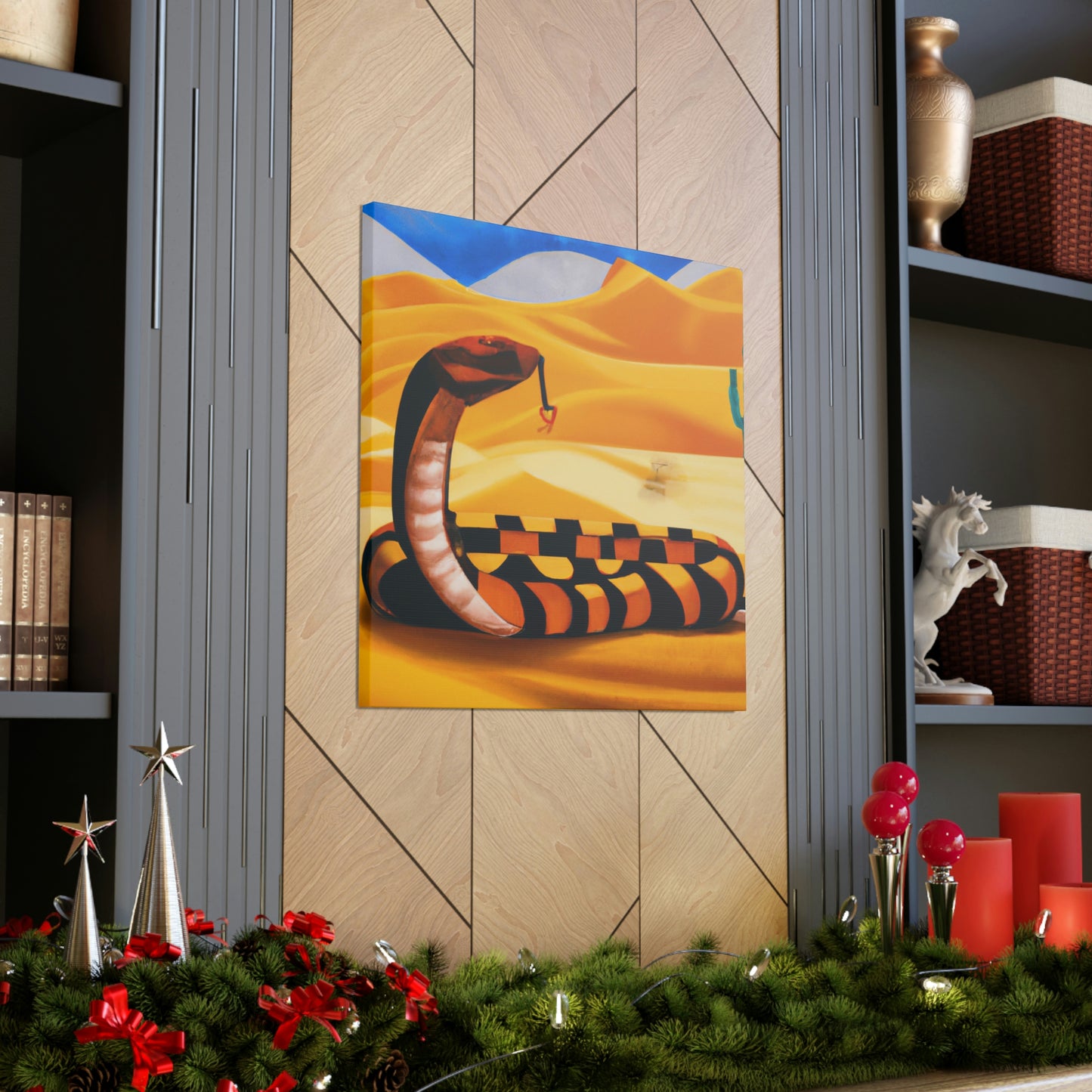 "Striking Rattlesnake Deco" - Canvas