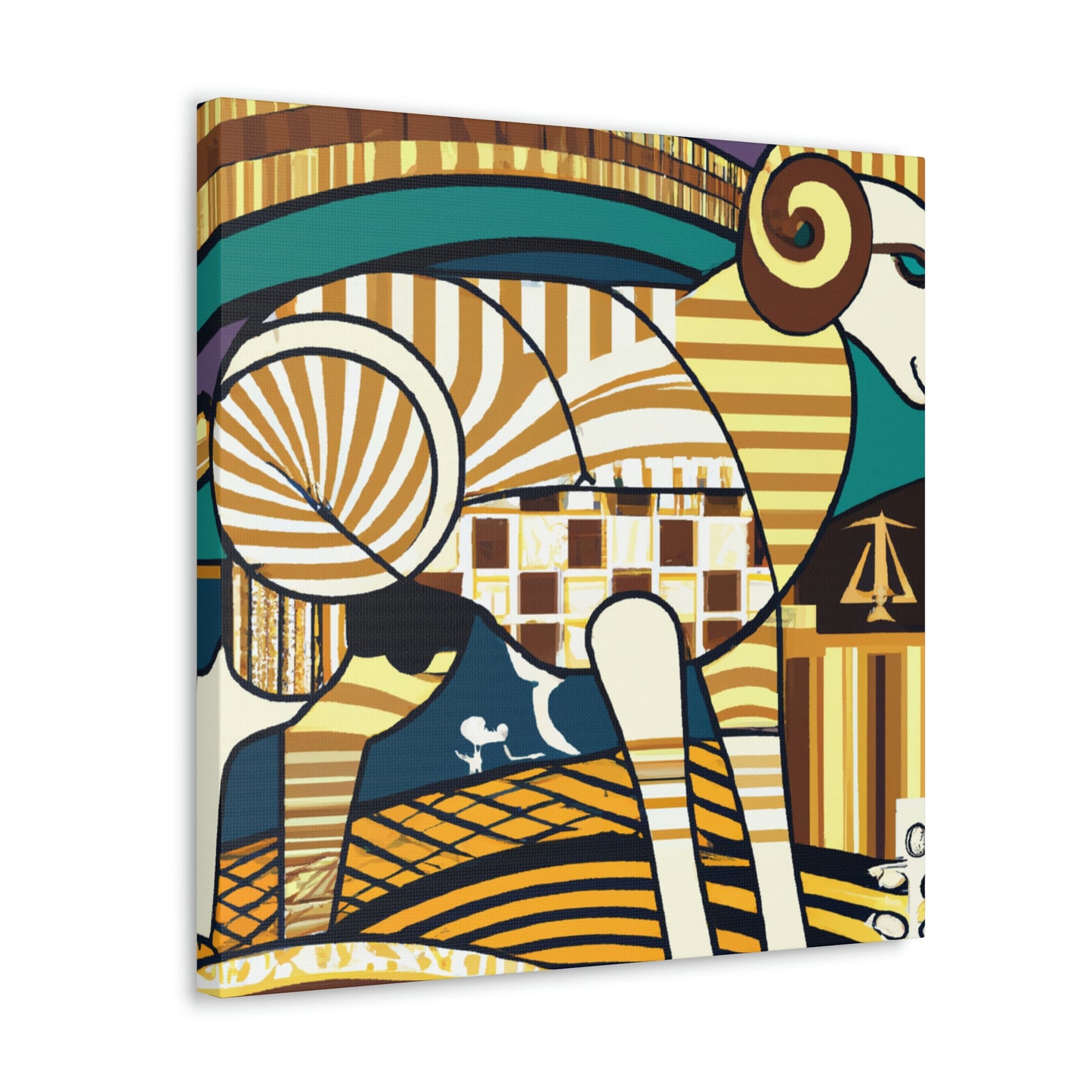 Lamb in Art Deco - Canvas