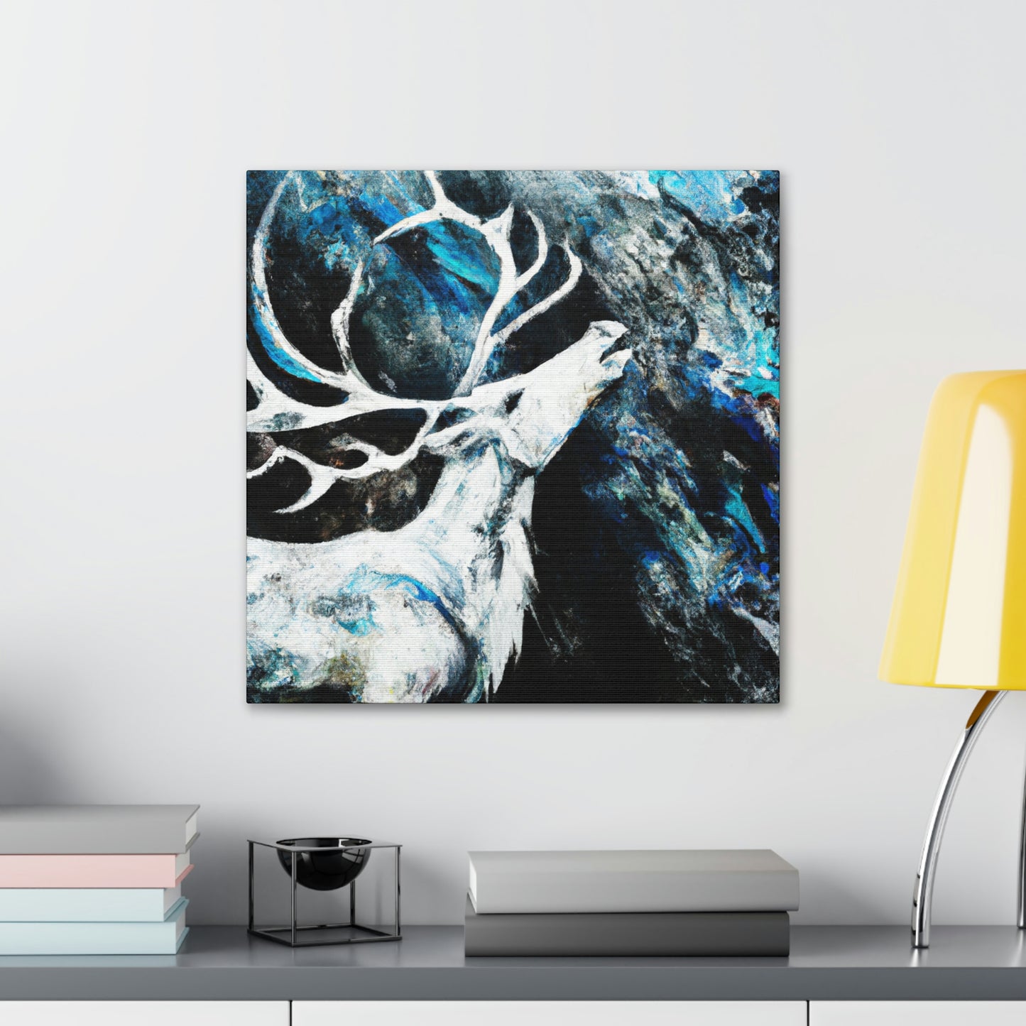 "Reindeer Abstract Expression" - Canvas