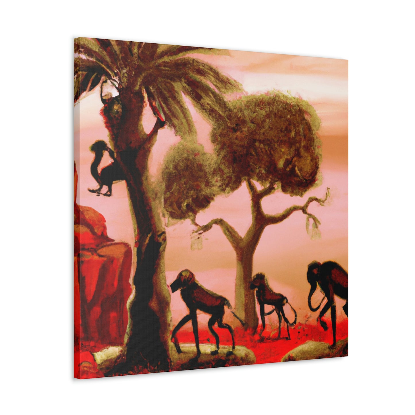 "Baboon Grandeur in Deco" - Canvas