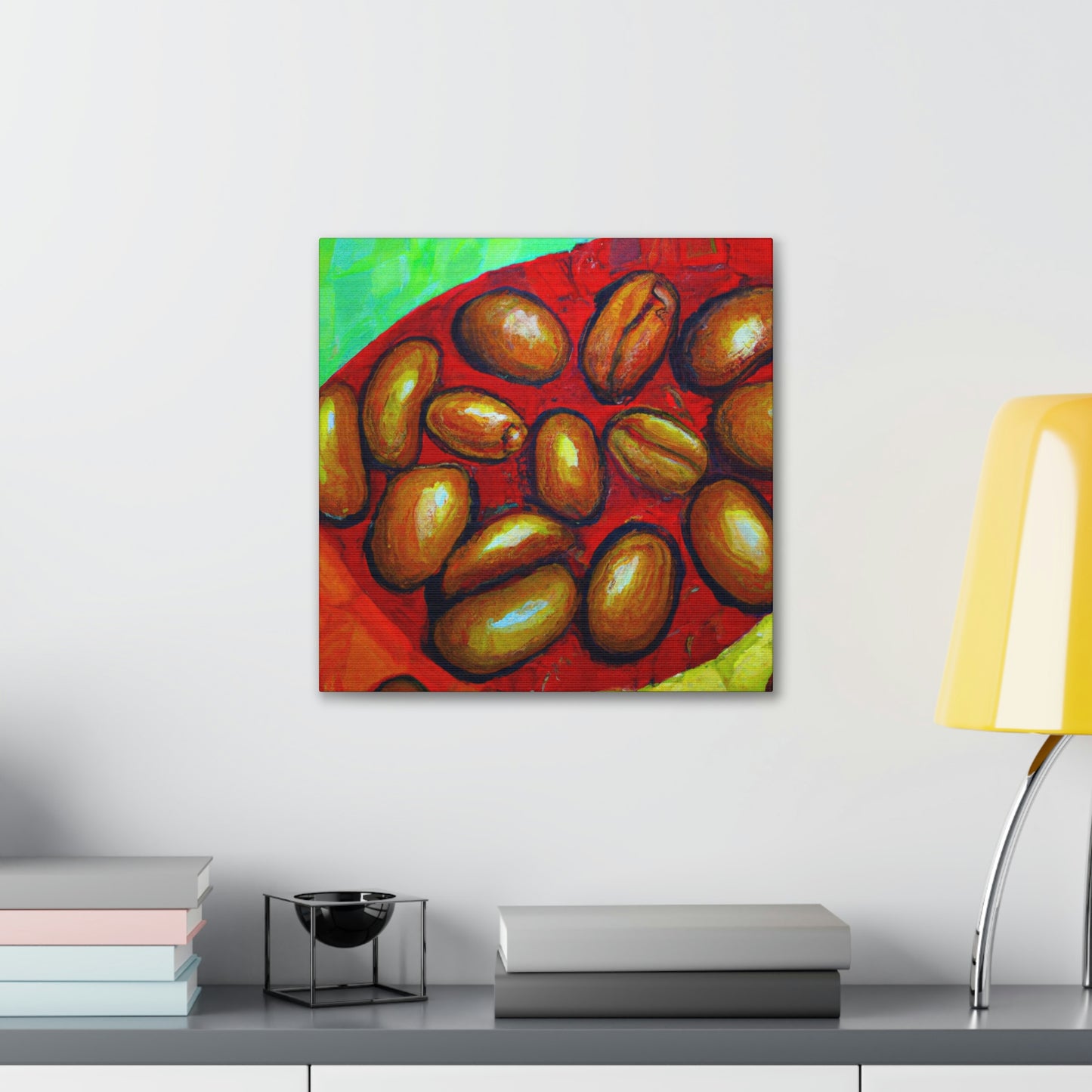 Coffee Beans in Color - Canvas