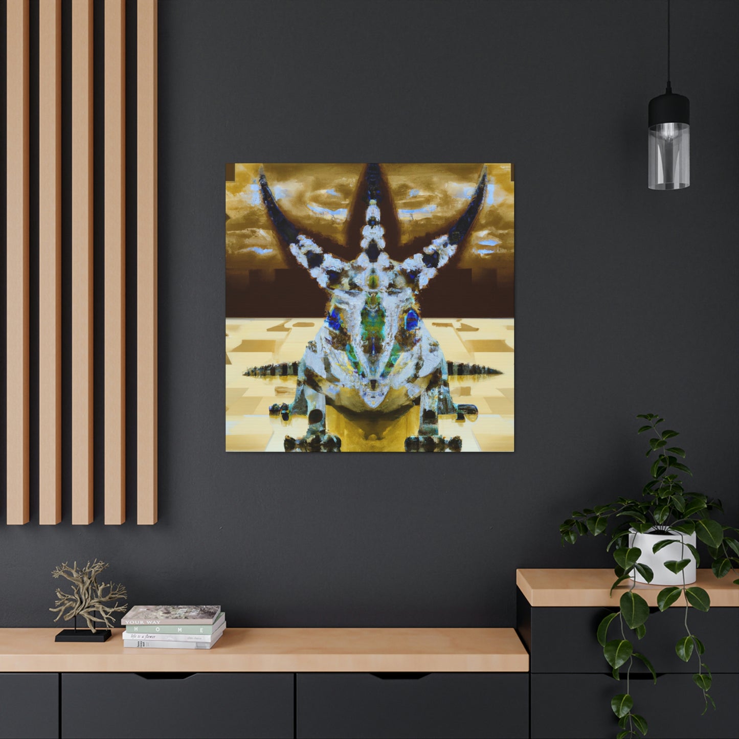 "Horned Lizard Dance Party" - Canvas