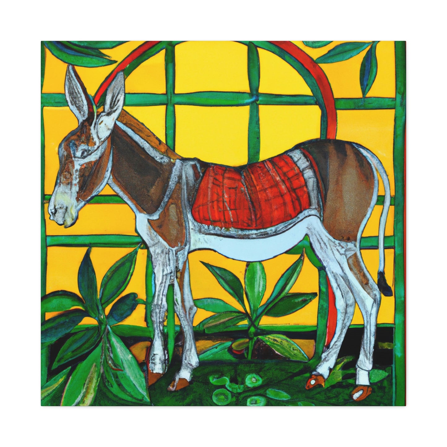 "Donkey in Art Nouveau" - Canvas