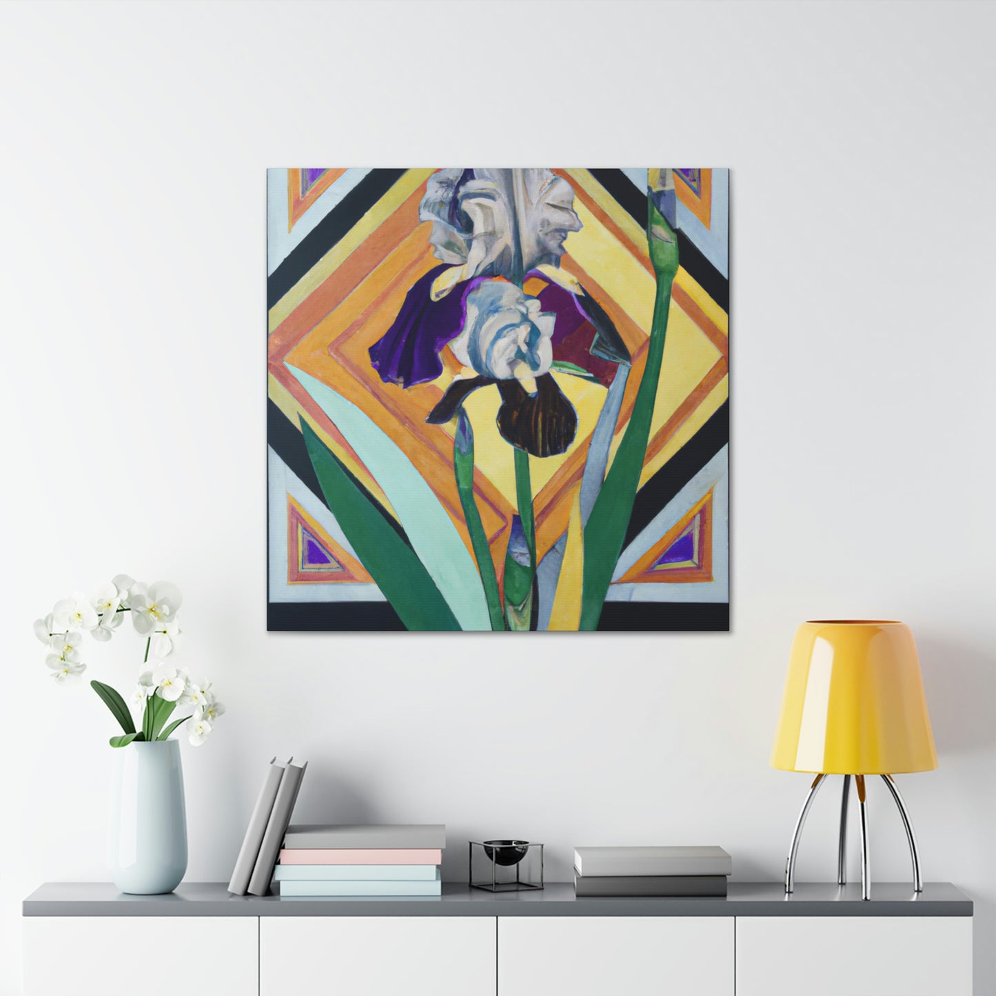 Iris, Glowing Gemstone - Canvas