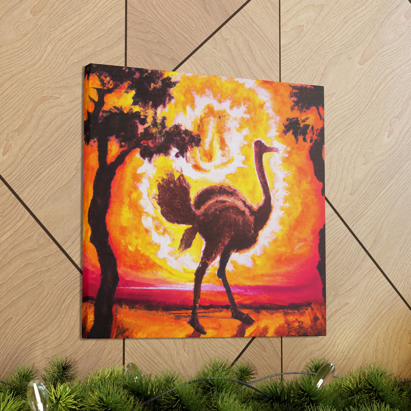 "Ostrich Plumes Deco" - Canvas