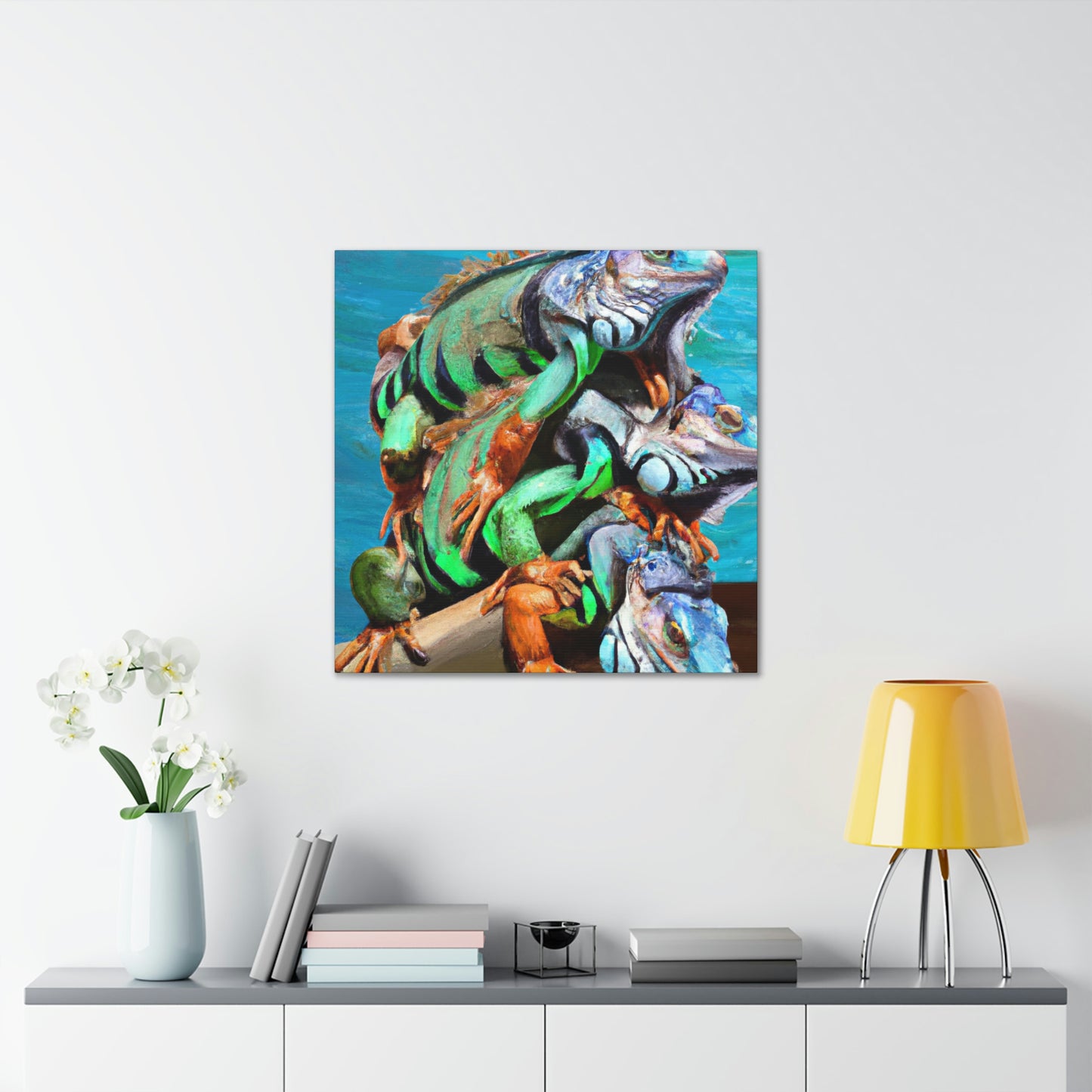 Iguanas Dream Surreal - Canvas