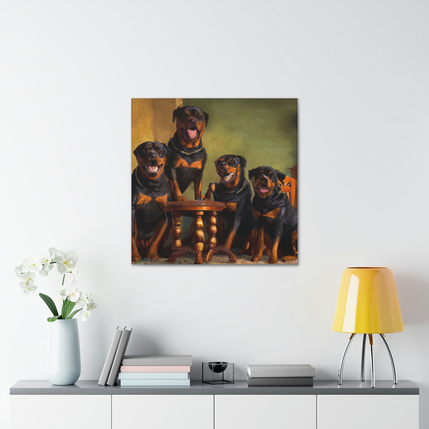 A Rottweiler's Regard - Canvas