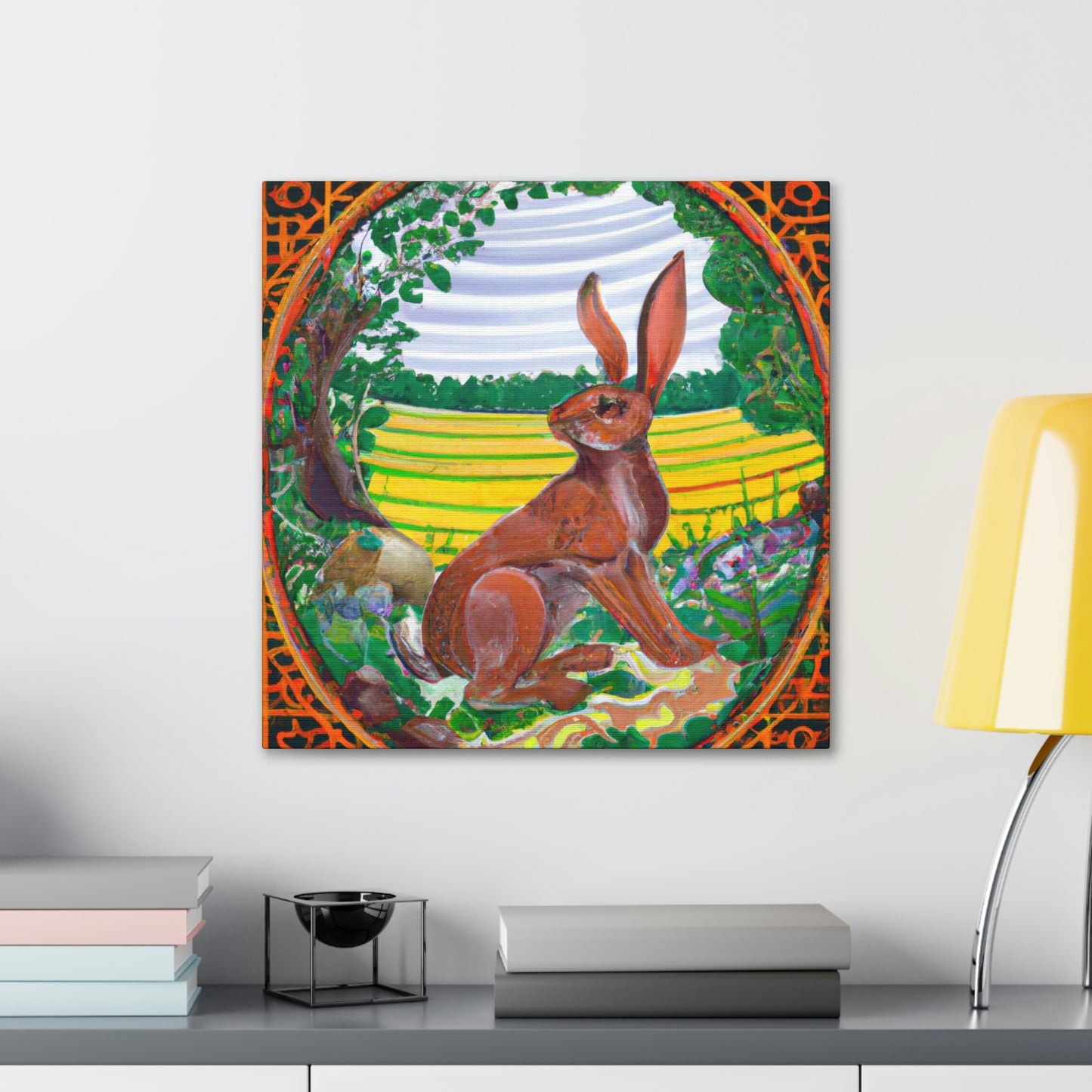 Rabbit in Art Nouveau - Canvas