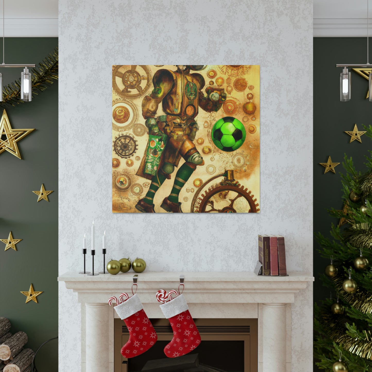 Soccer in Steampunk Age - Canvas