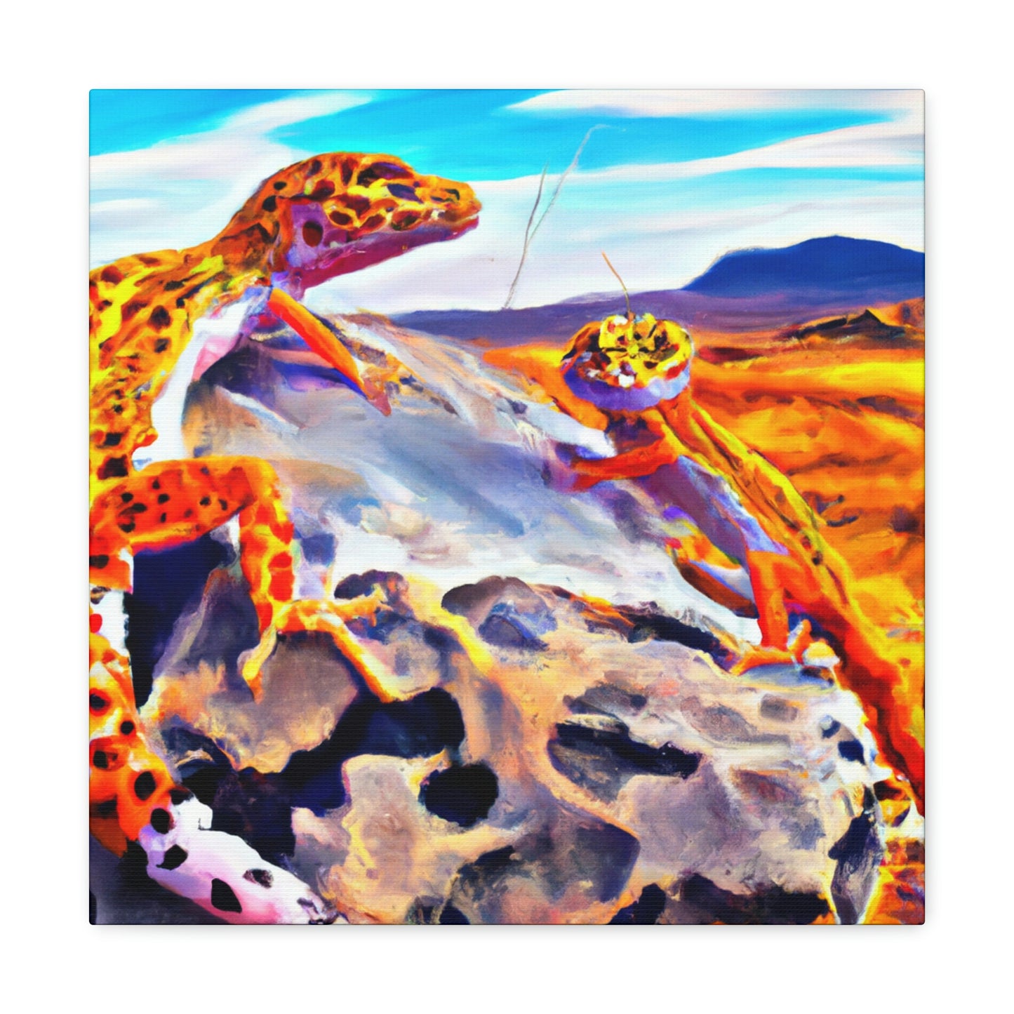 Leopard Gecko Expressionism - Canvas