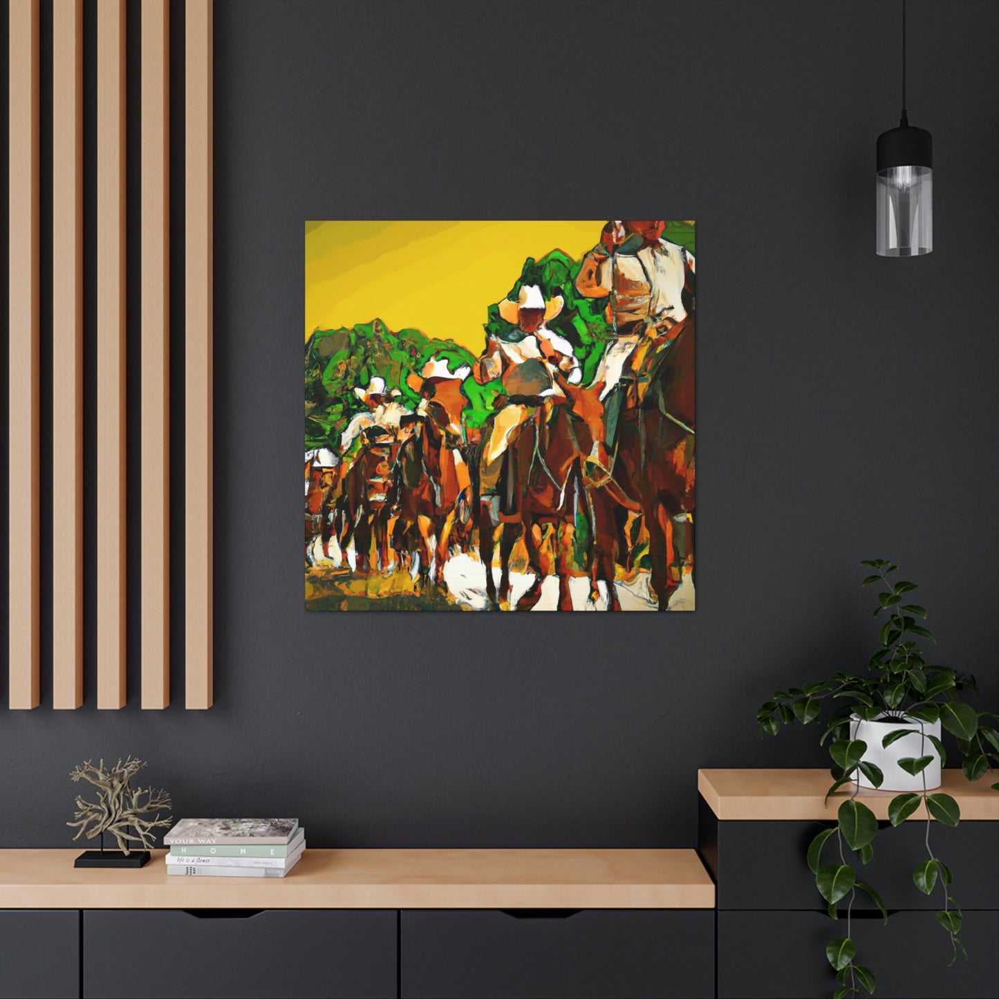 Herding the Cattle Sunrise - Canvas