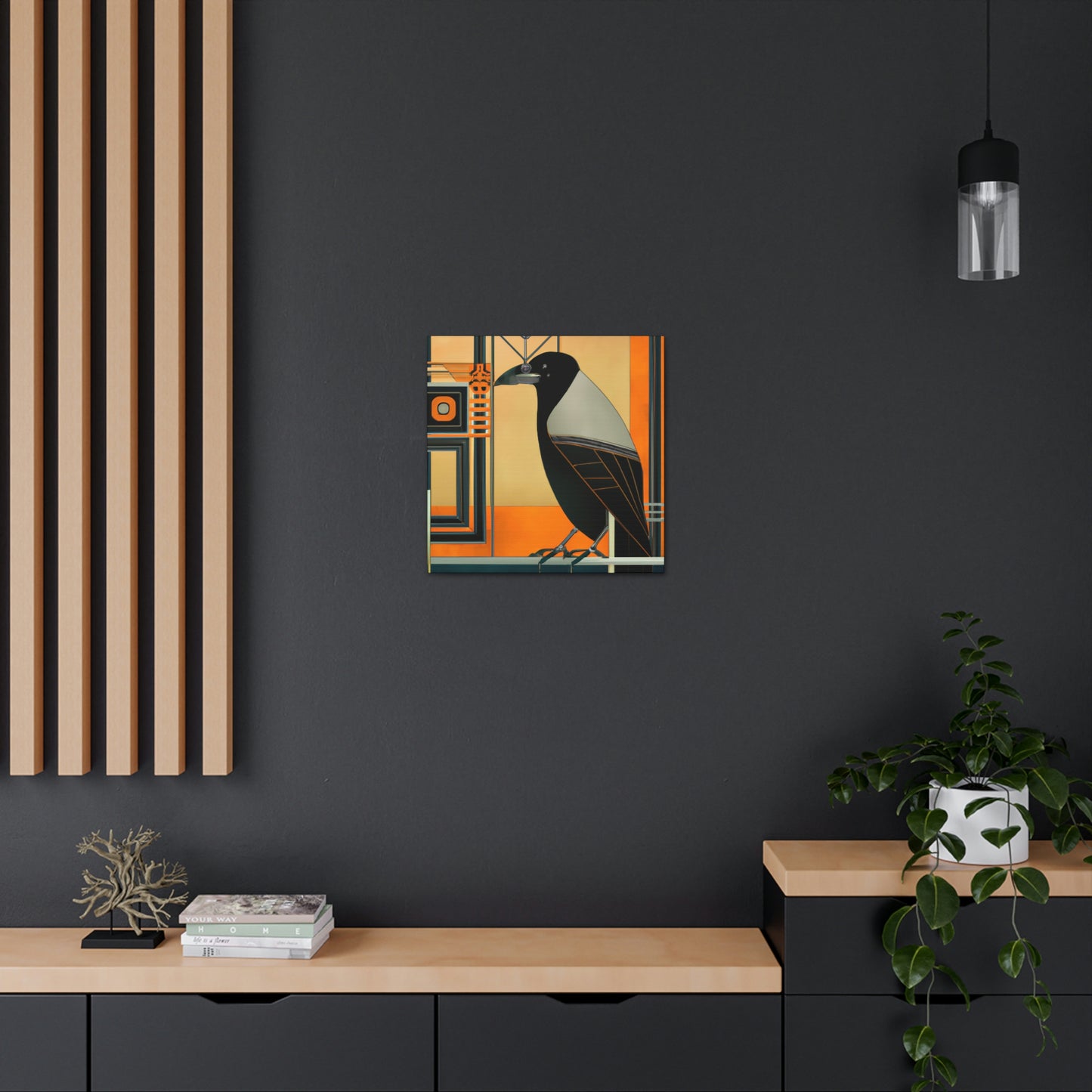 "American Crow Soars High" - Canvas