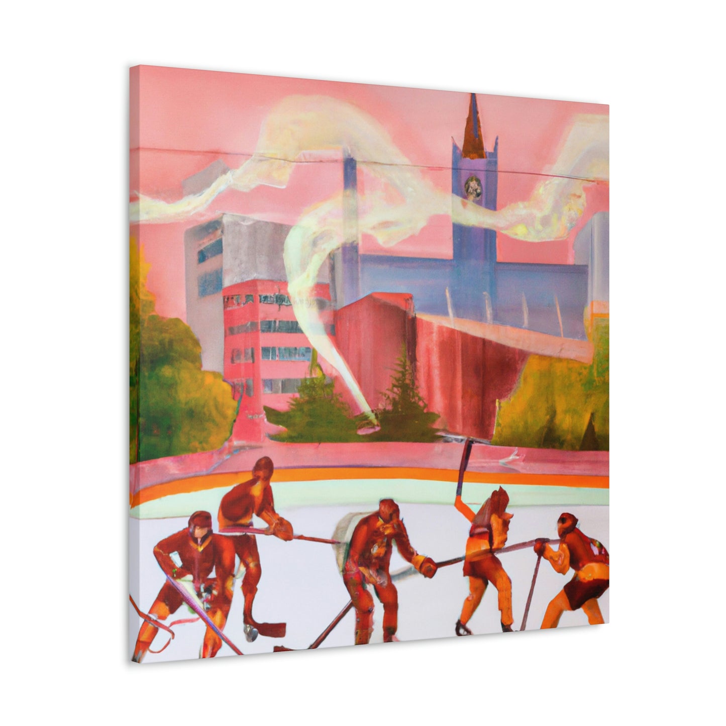 "Ice Skating Heroes Rise" - Canvas