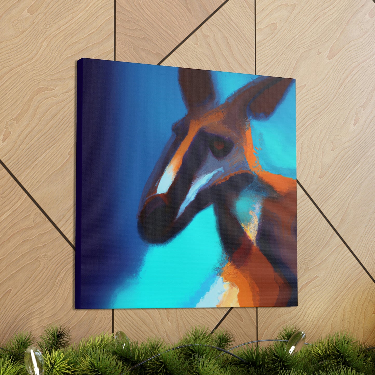 Kangaroo in Abstract - Canvas