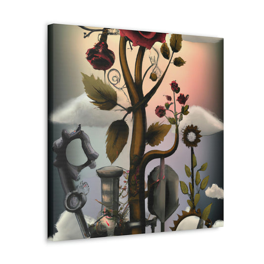 Rose and Brass Blooms - Canvas