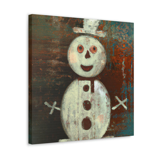 "Snowman in Expressionism" - Canvas