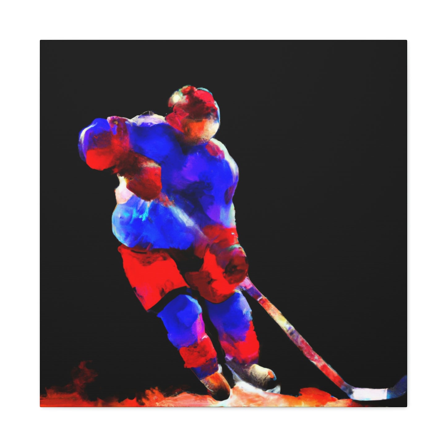 Hockey on Ice Art - Canvas