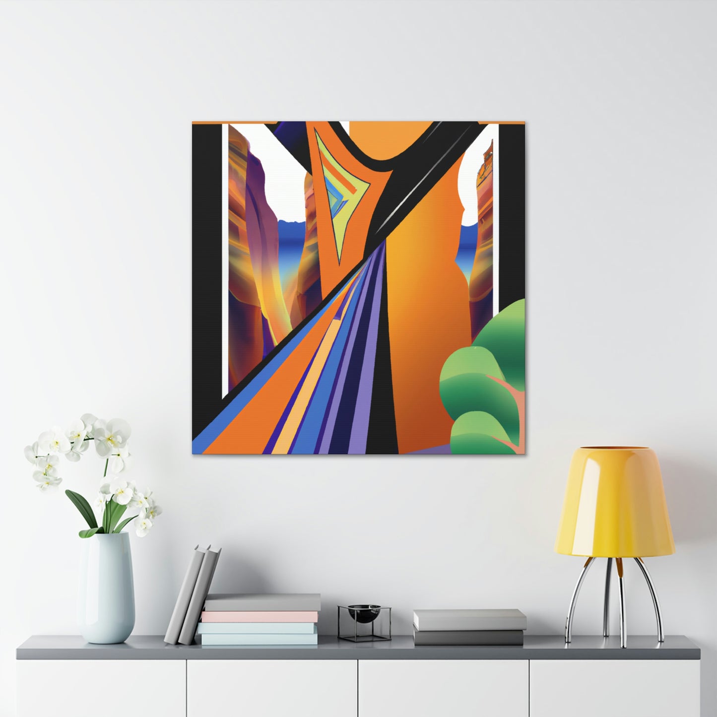 "Deco Grandeur of Canyons" - Canvas