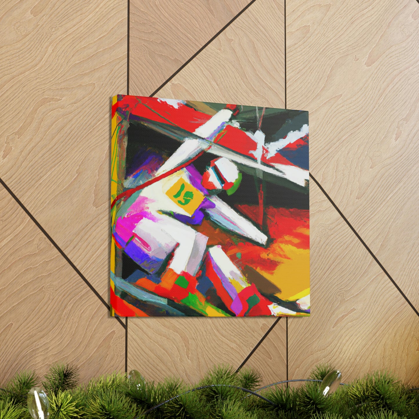 Skiing in Expressionism - Canvas