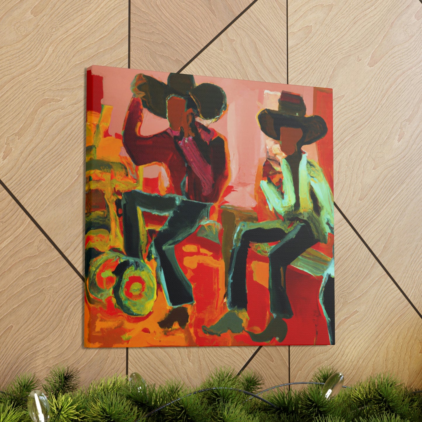 "Cowboy On The Fence" - Canvas