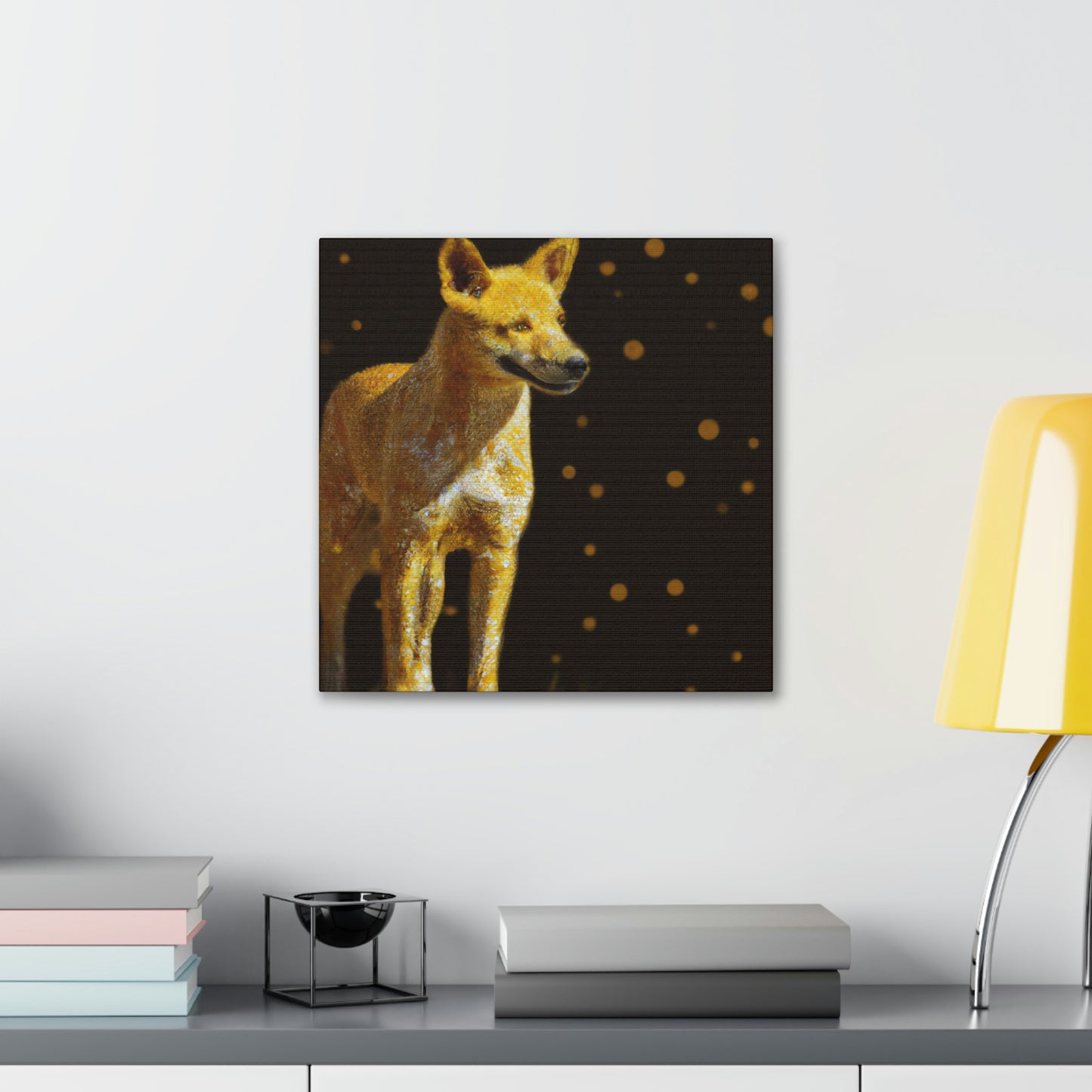 Dingo in Pointillism - Canvas