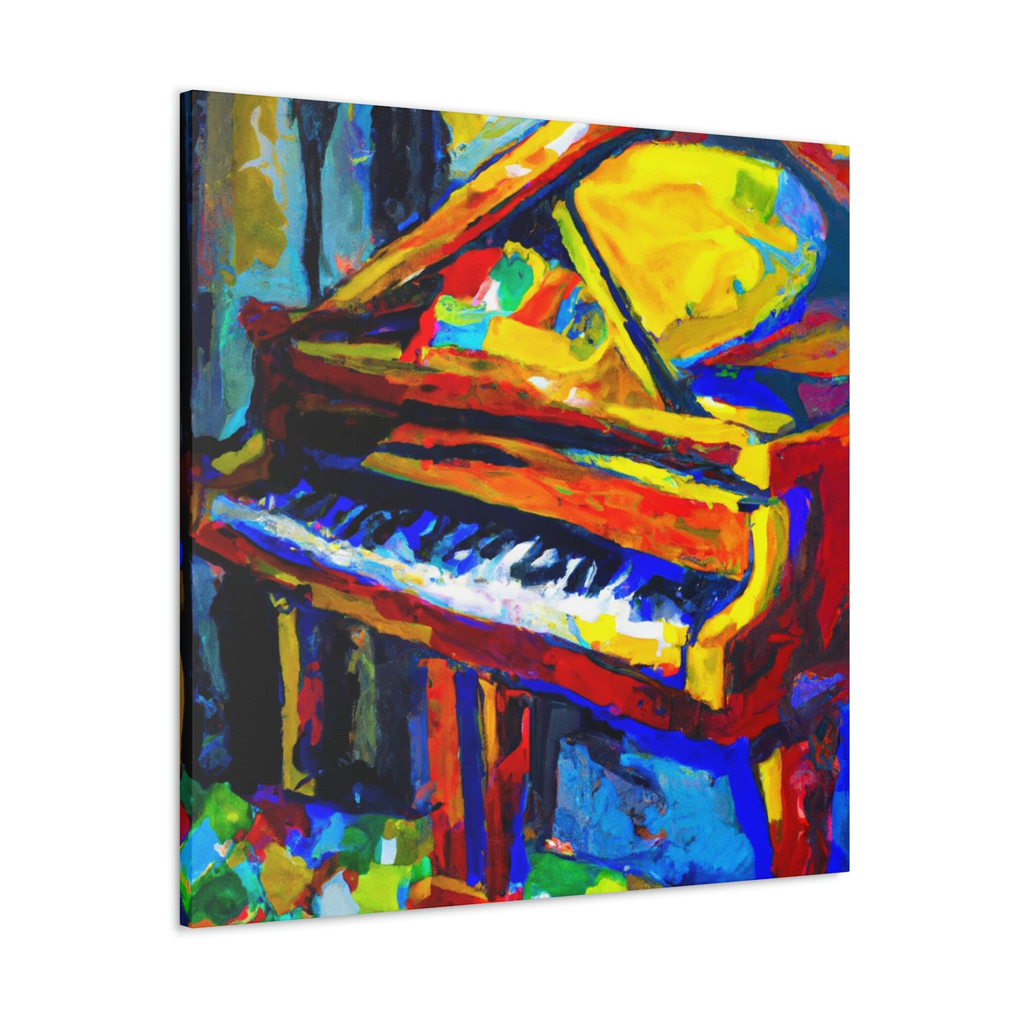 "Playing Piano in Color" - Canvas