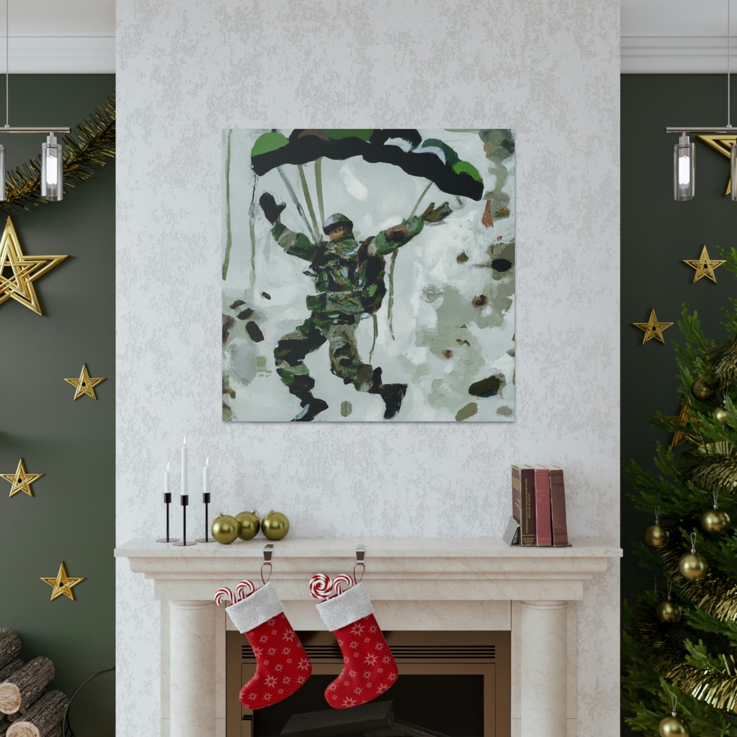 Paratrooper in Flight - Canvas