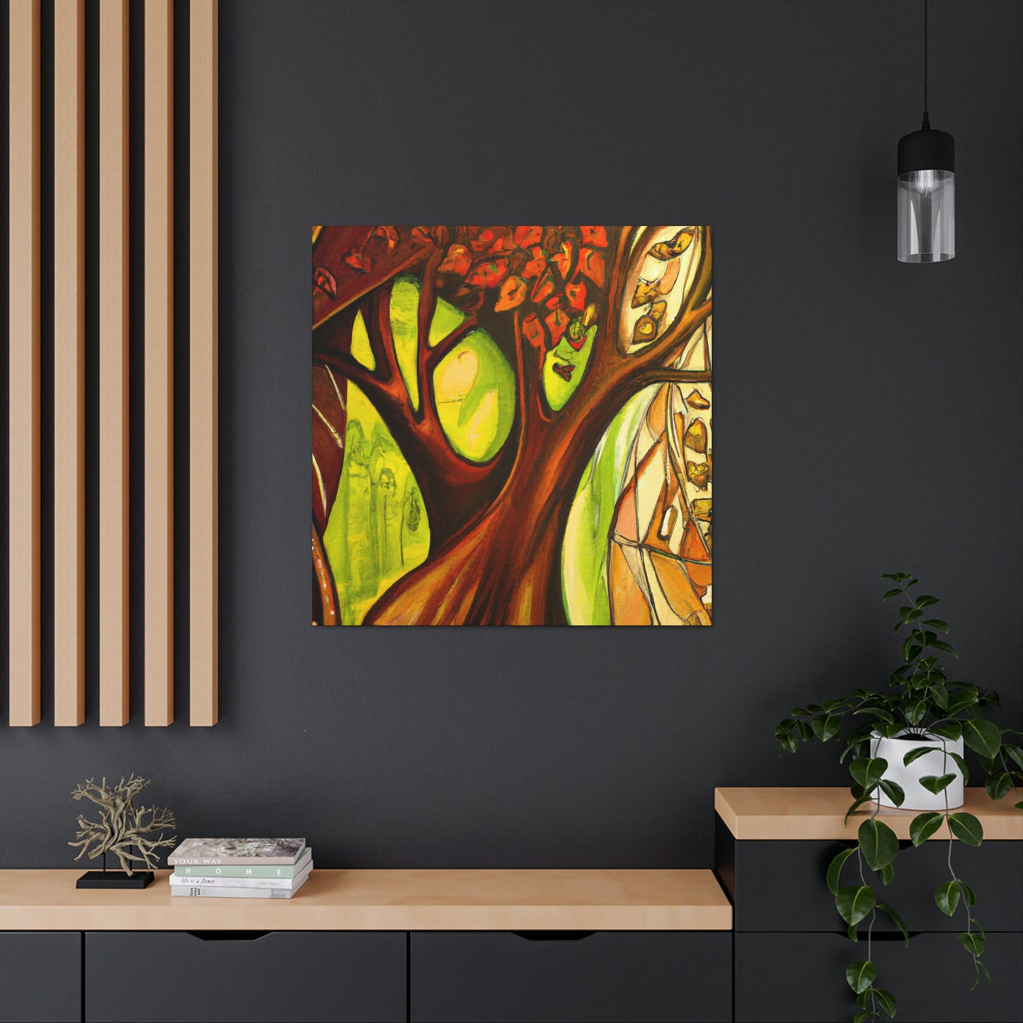 Leafy Splendor Abstract - Canvas