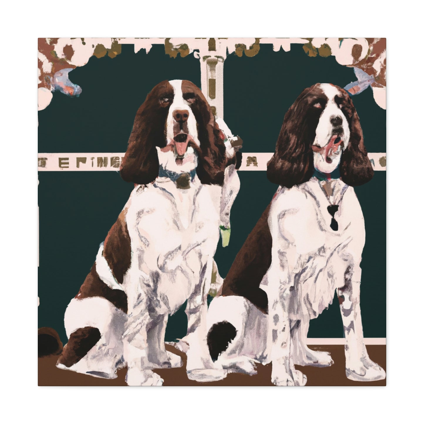 "Sprightly Springers Sparkle" - Canvas