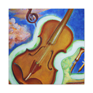 "The Violin's Surreal Flight" - Canvas