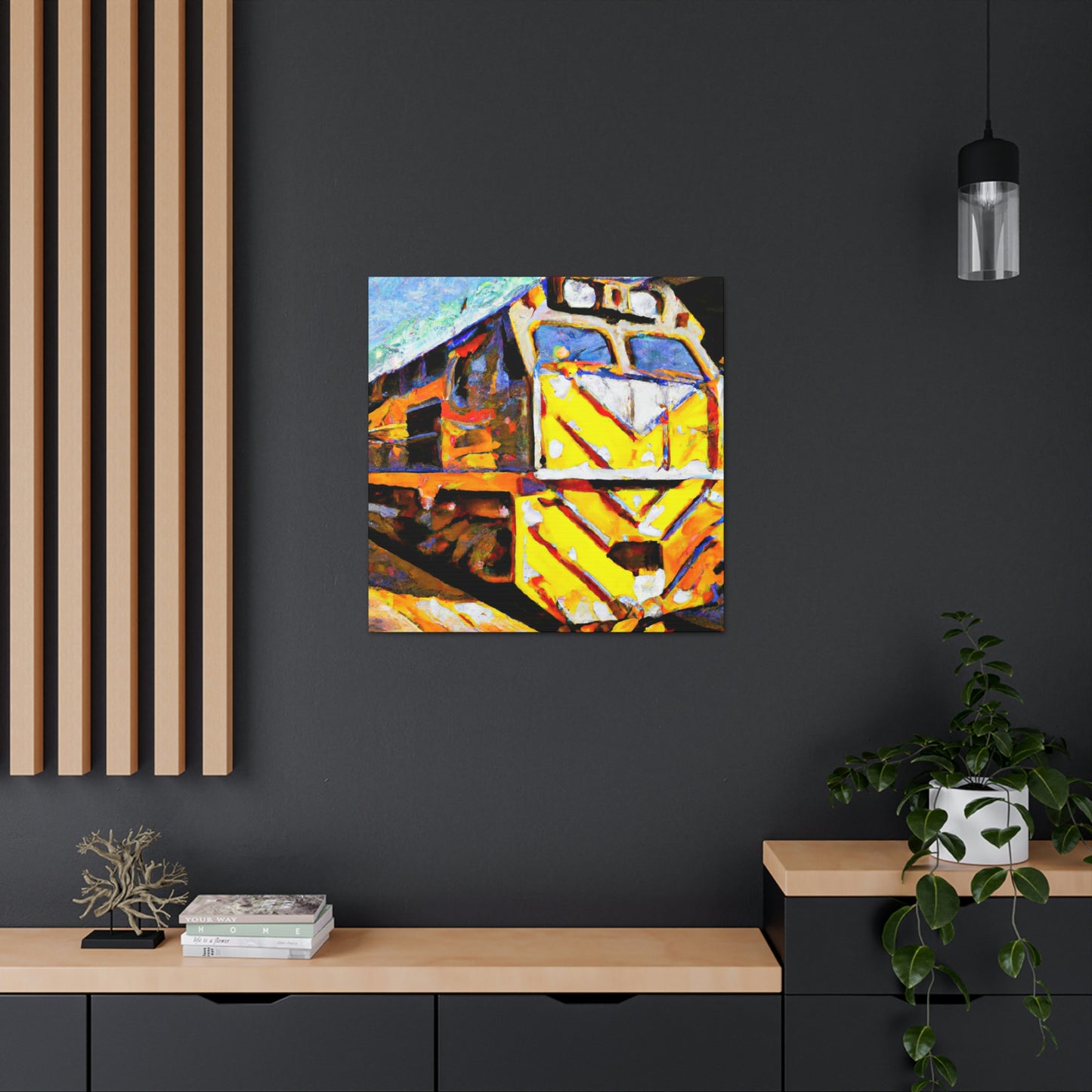 "Trains Chug Chugging" - Canvas