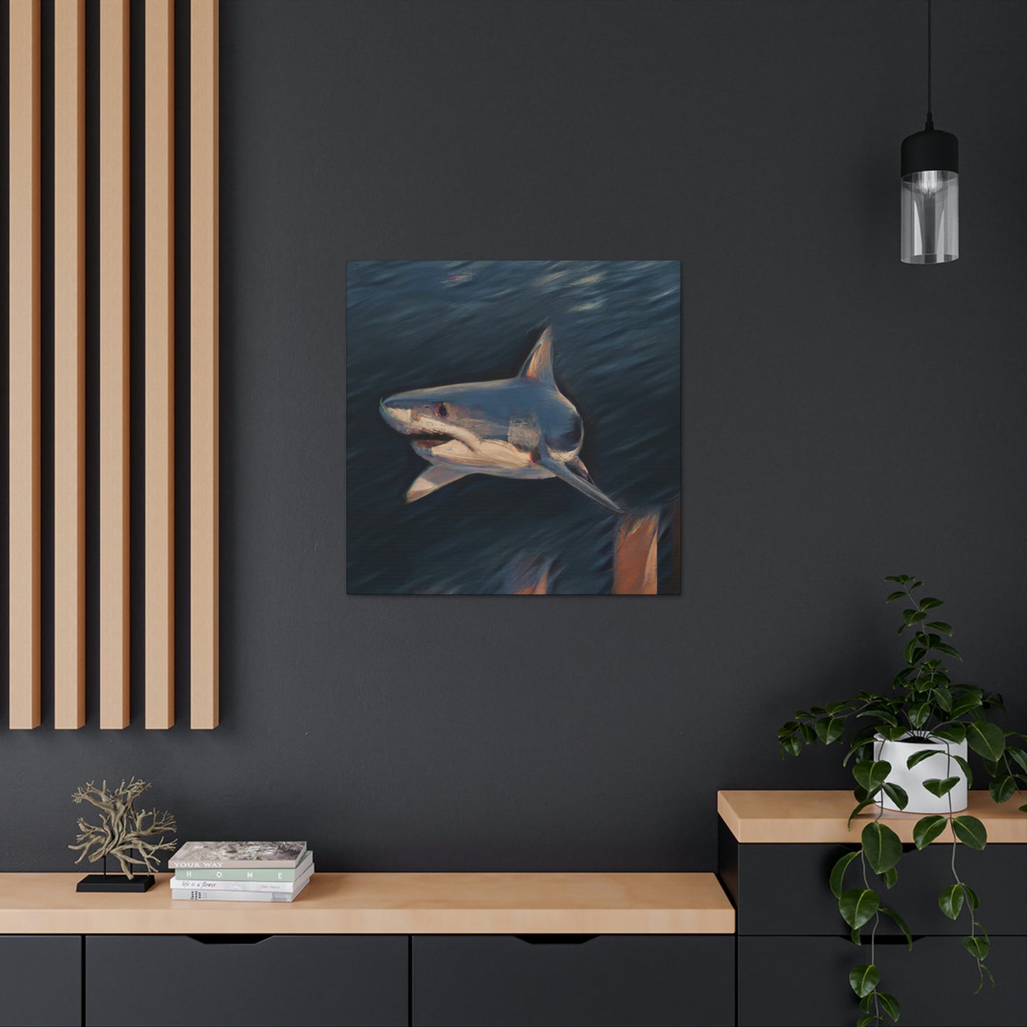 "Shark in the Ocean" - Canvas