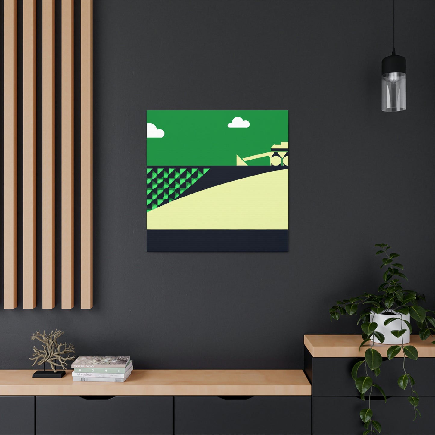 "Combine Harvester Minimalism" - Canvas