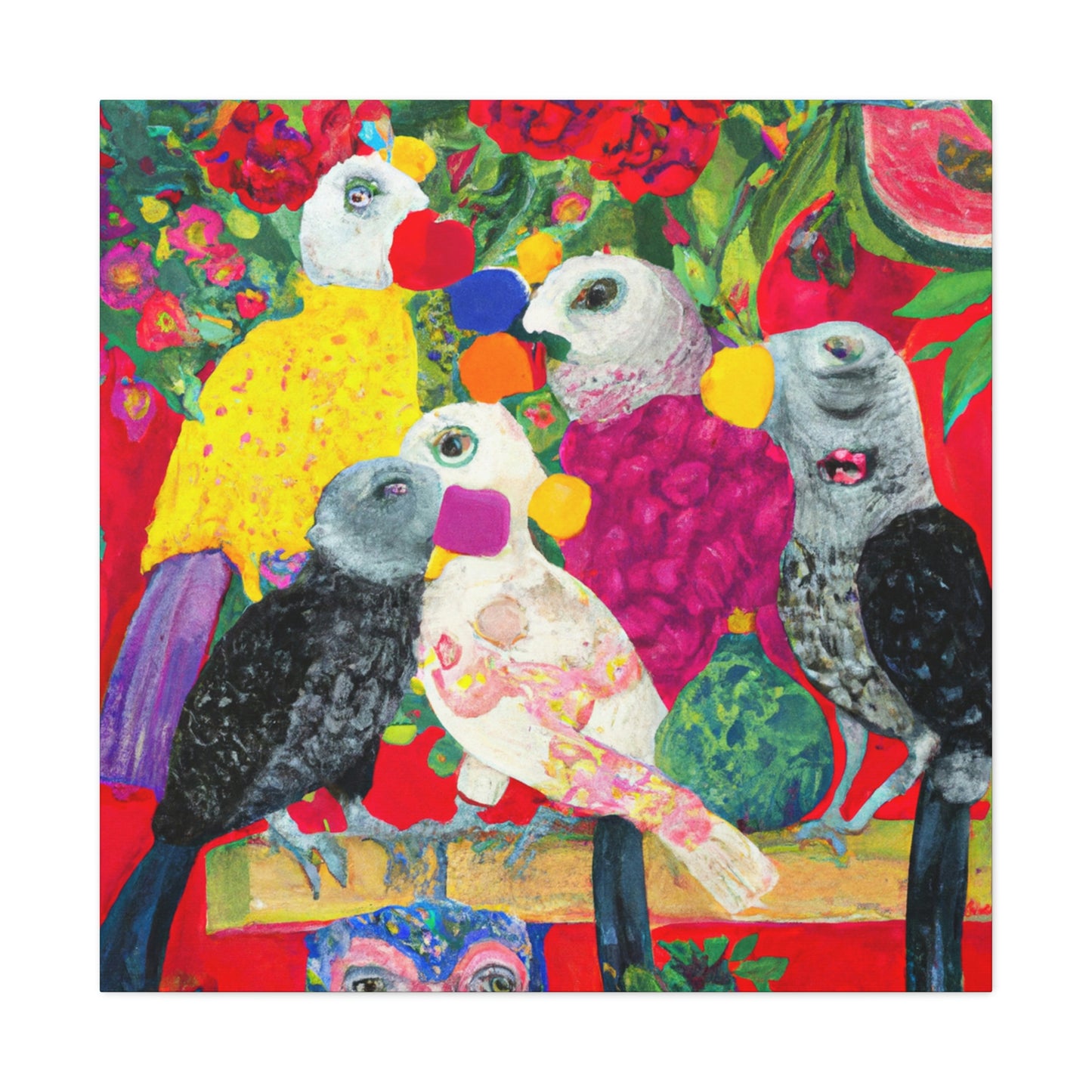 African Greys Adored - Canvas