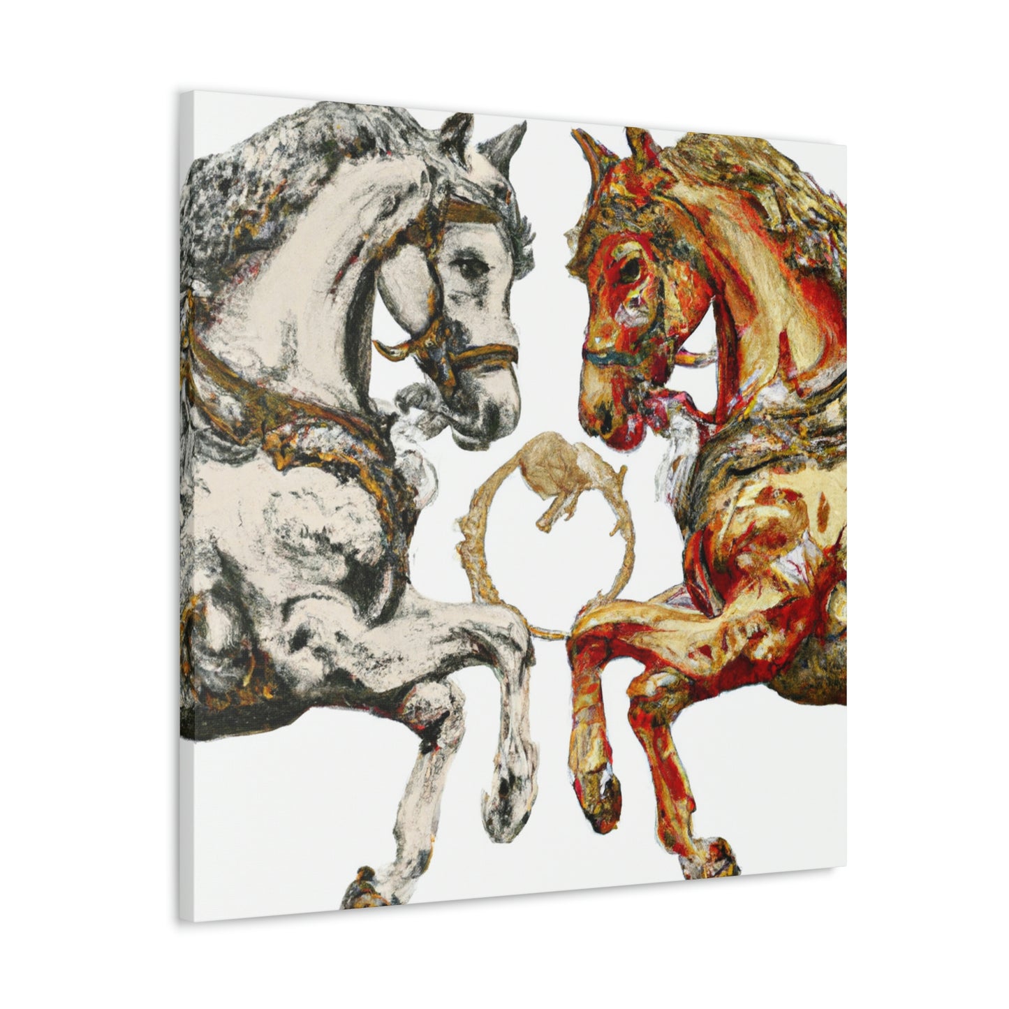 Running Horses Baroque - Canvas