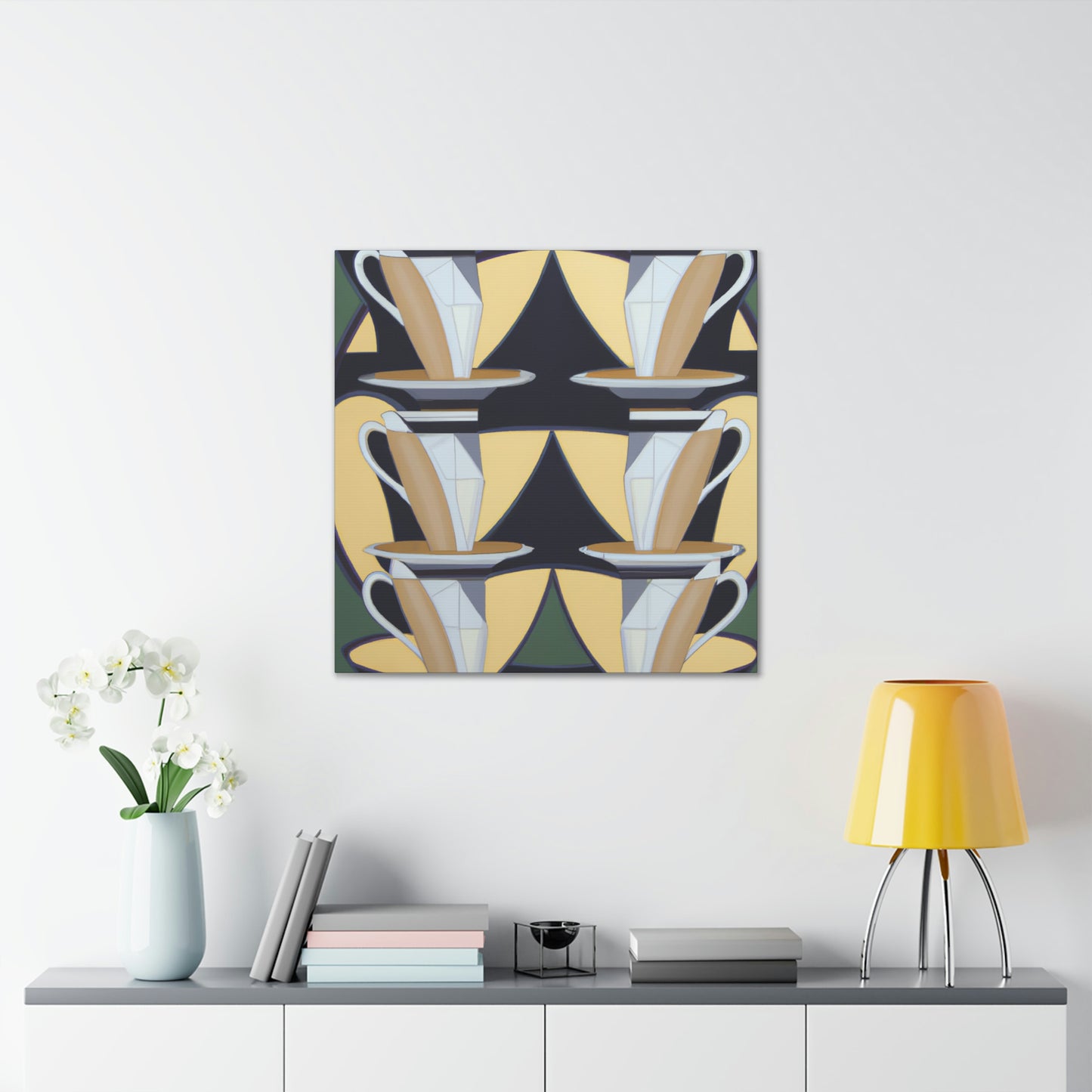 Charming Teacup Symphony - Canvas